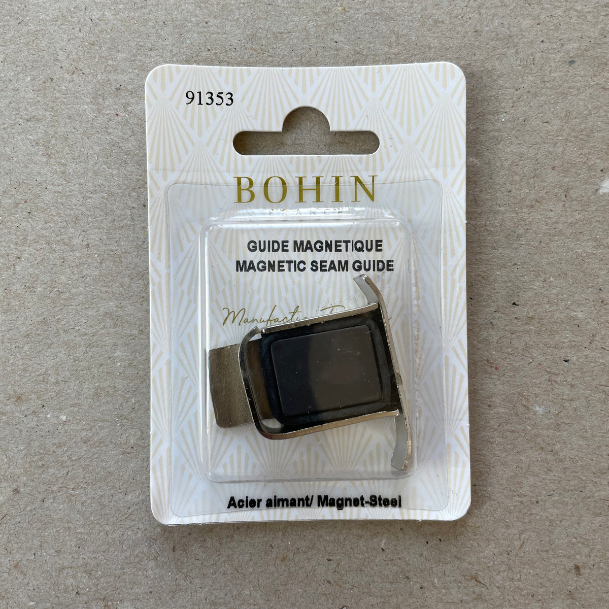 Bohin Magnetic Sew-On Button 3/4 2/Pkg-Nickel-Plated
