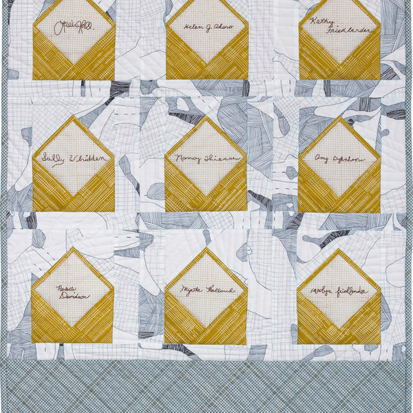 Envelopes quilt big signature . carolyn friedlander