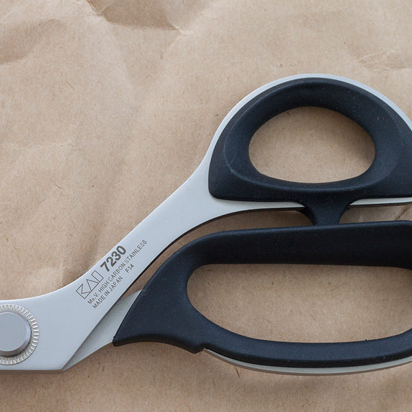 close up on the Kai 7230 Scissor handles