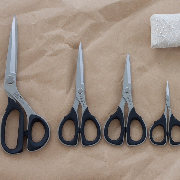 Kai 7000 series scissors in a variety of sizes lined up