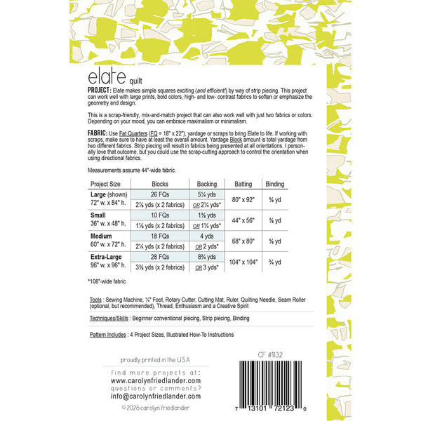 Elate Quilt Pattern