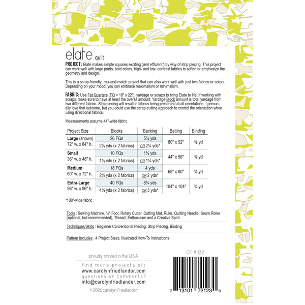 Elate Quilt Pattern