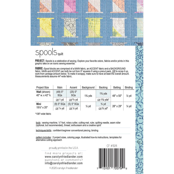 Spools Quilt Pattern