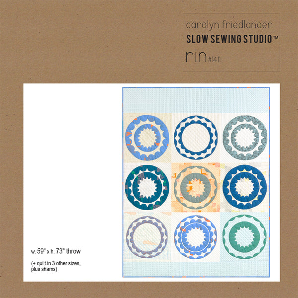 rin quilt pattern front cover