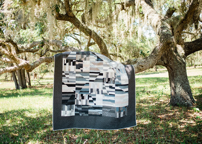 Aerial quilt hanging from a Live Oak tree